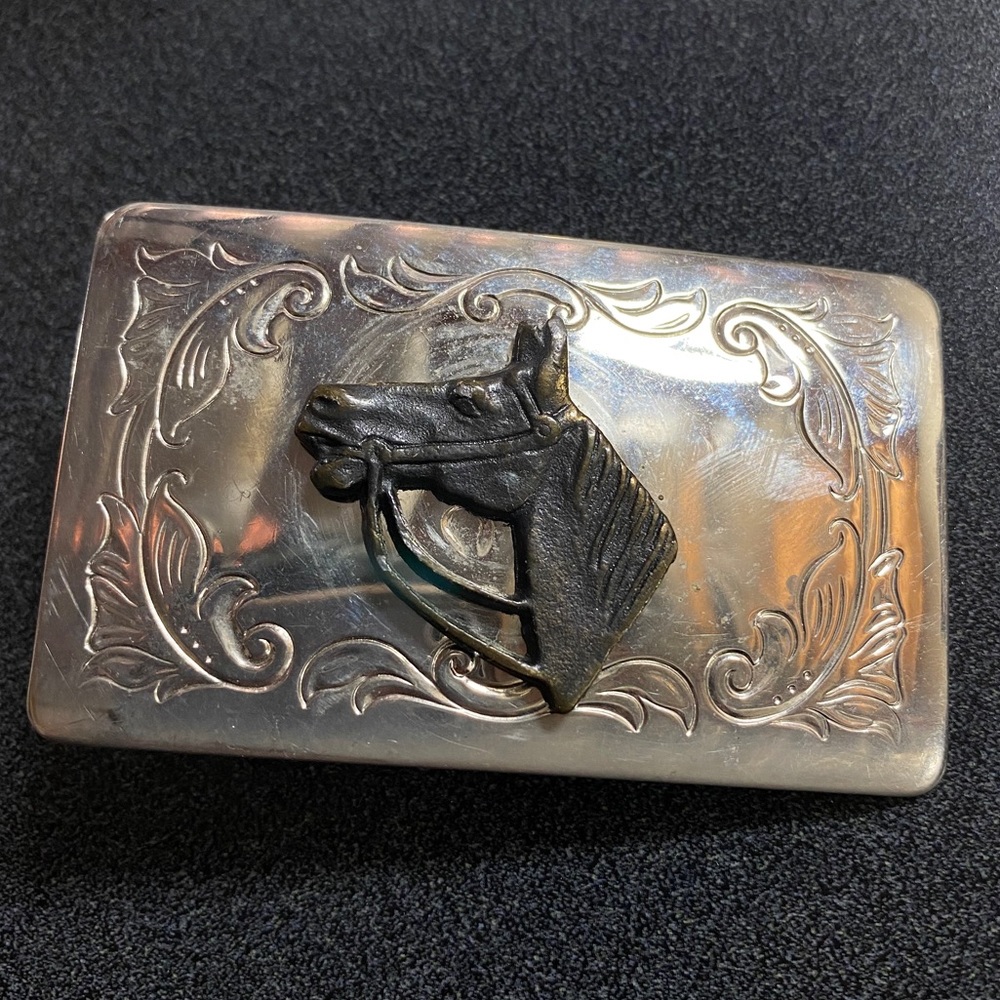 American Horse Belt Buckle